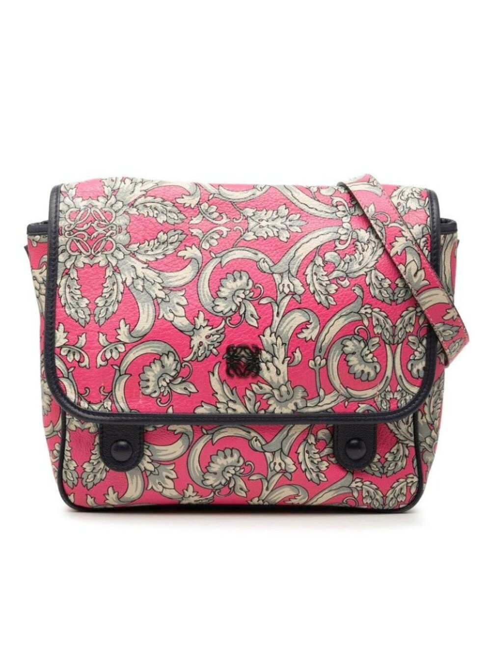 Loewe Anagram Crossbody Shoulder Bag Pink Multicolor Leather
